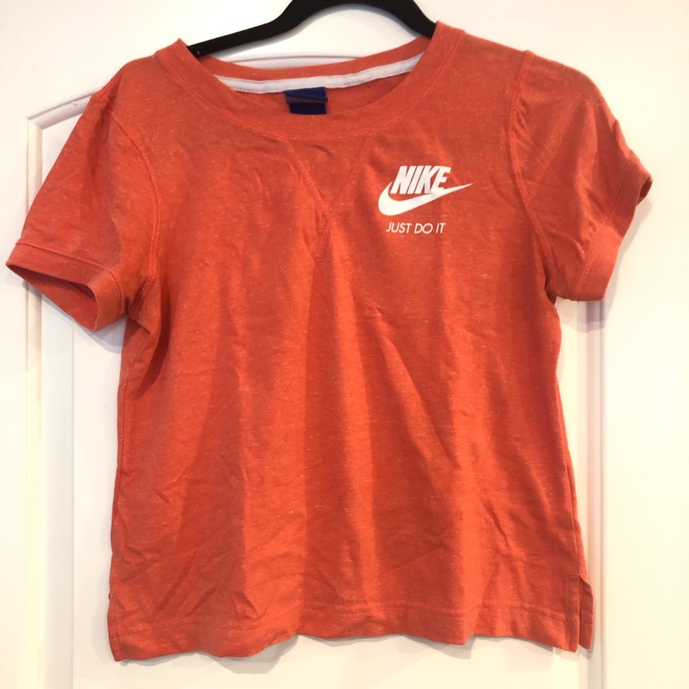 Nike salmon crop top
